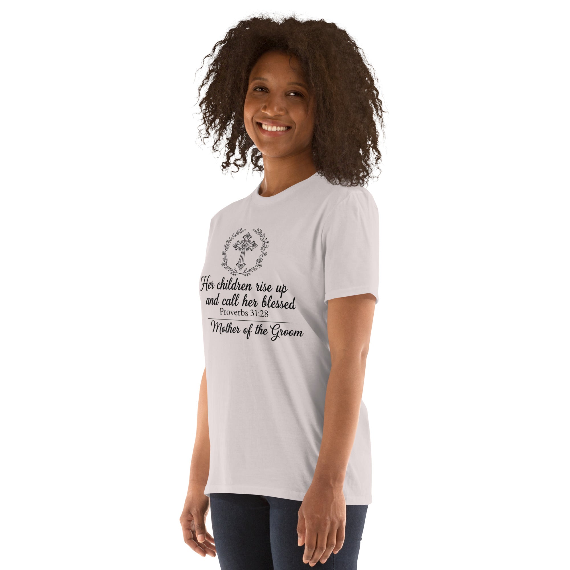 Faith Mother of the Groom T-Shirt | Her Children Rise Up | Christian Bridal Party Tee | Seedandsoulful - Seedandsoulful