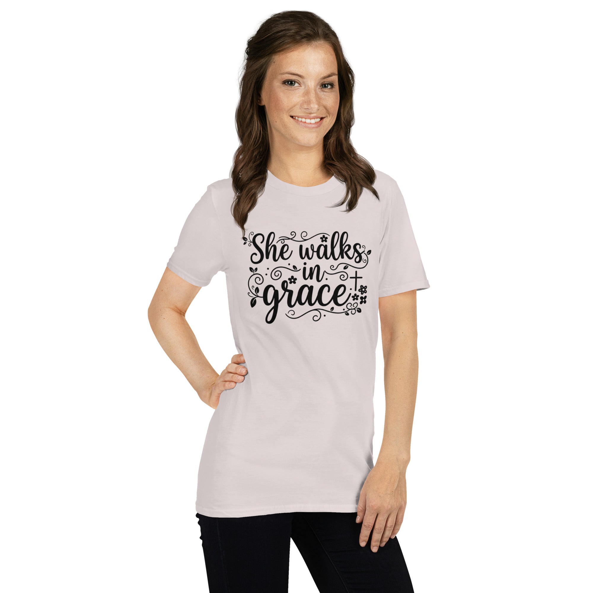 Faith Flower Girl T-Shirt | She Walks in Grace | Youth Sizes | Christian Bridal Party Tee | Seedandsoulful - Seedandsoulful