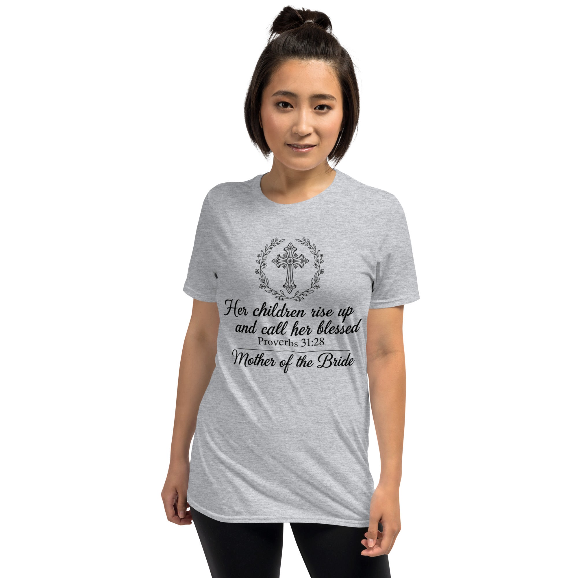 Faith Mother of the Bride T-Shirt | Her Children Rise Up | Christian Bridal Party Tee | Seedandsoulful - Seedandsoulful
