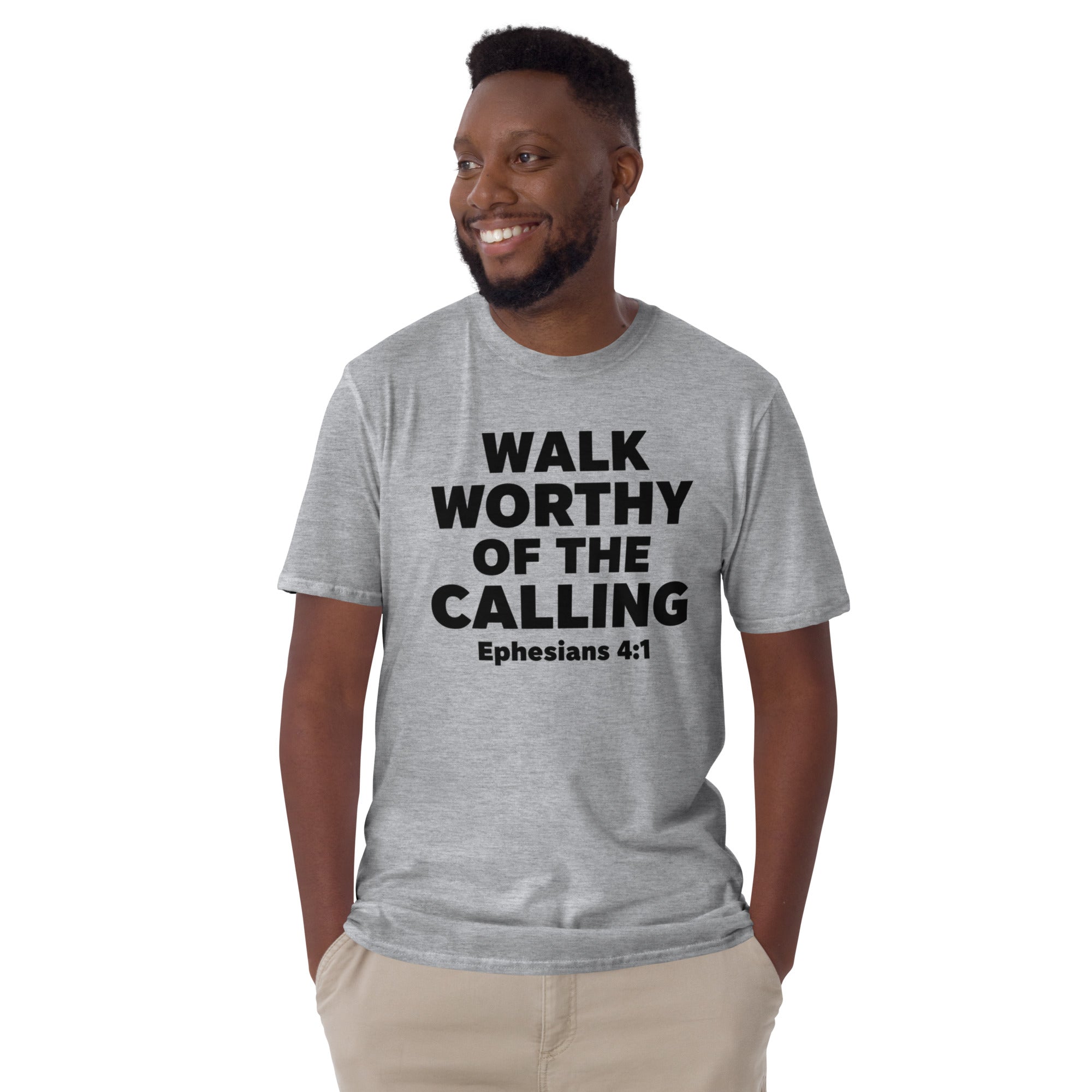 Faith Groomsman T-Shirt | Walk Worthy of the Calling | Christian Wedding Party Tee | Seedandsoulful - Seedandsoulful
