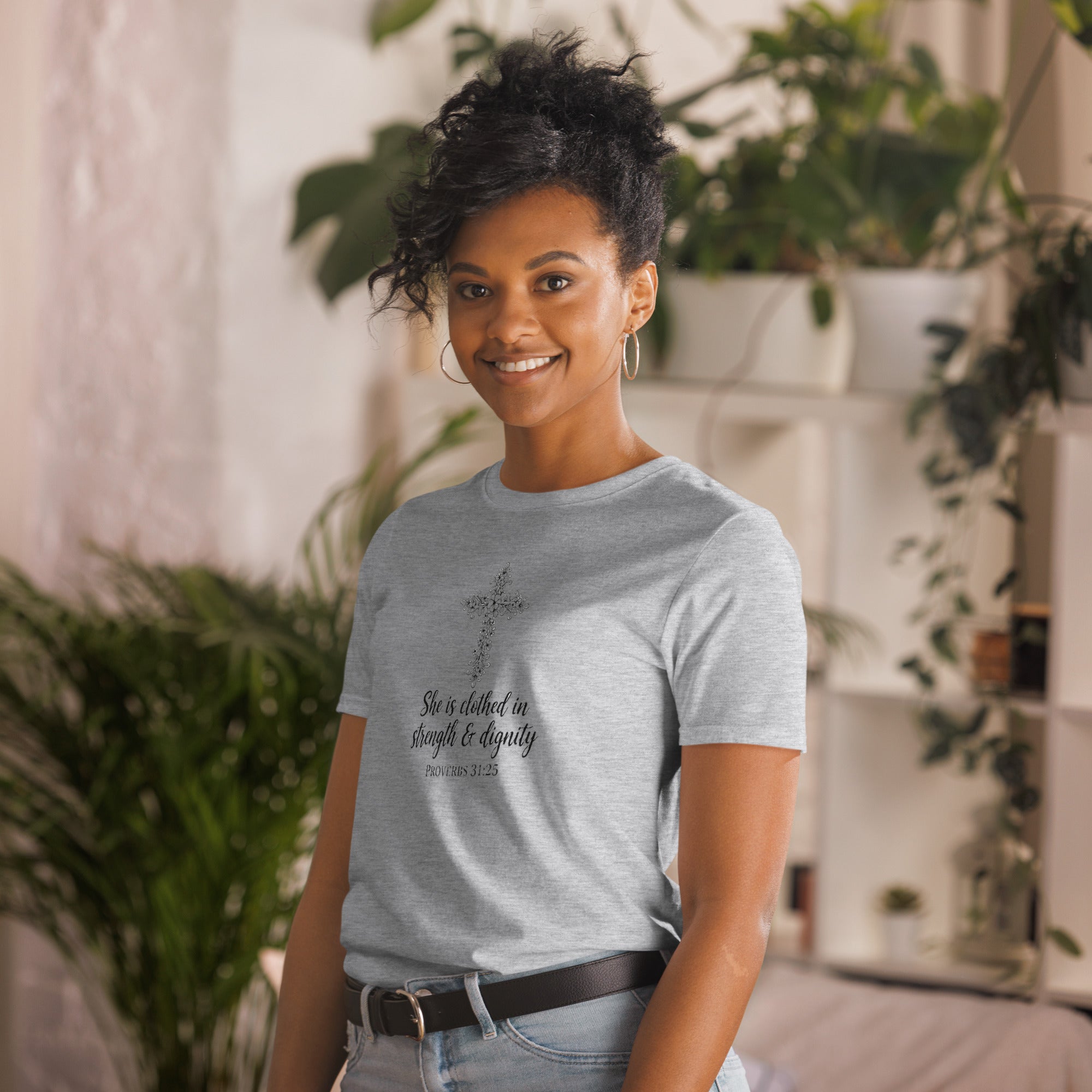 Faith Bride T-Shirt | She is Clothed in Strength & Dignity | Christian Bridal Tee | Seedandsoulful - Seedandsoulful