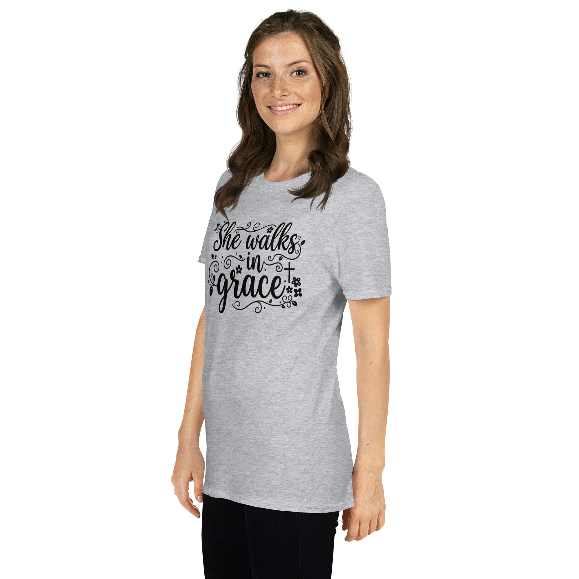 Faith Flower Girl T-Shirt | She Walks in Grace | Youth Sizes | Christian Bridal Party Tee | Seedandsoulful - Seedandsoulful
