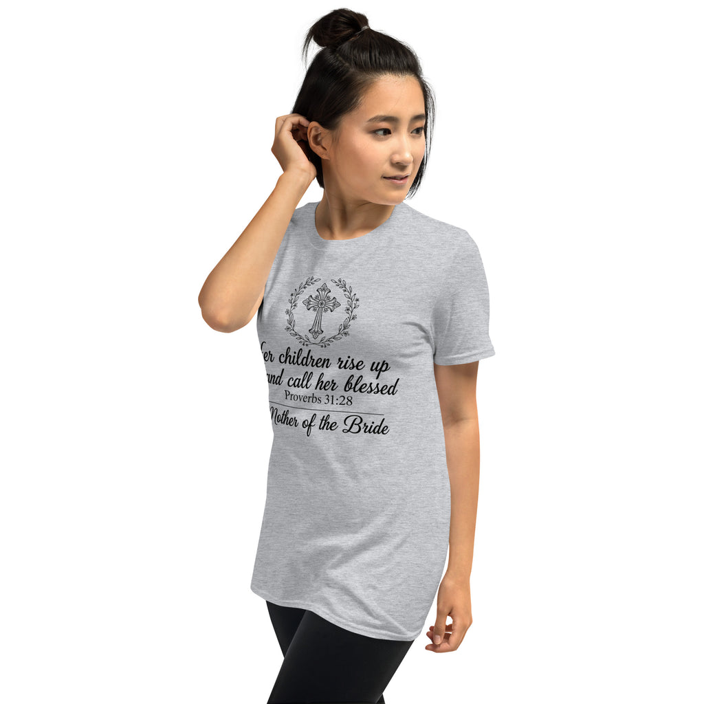 Faith Mother of the Bride T-Shirt | Her Children Rise Up | Christian Bridal Party Tee | Seedandsoulful - Seedandsoulful