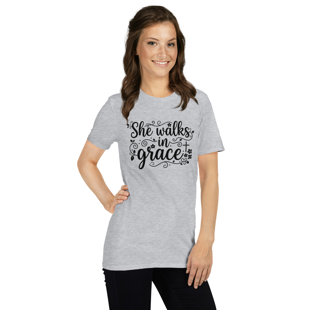 Faith Flower Girl T-Shirt | She Walks in Grace | Youth Sizes | Christian Bridal Party Tee | Seedandsoulful - Seedandsoulful