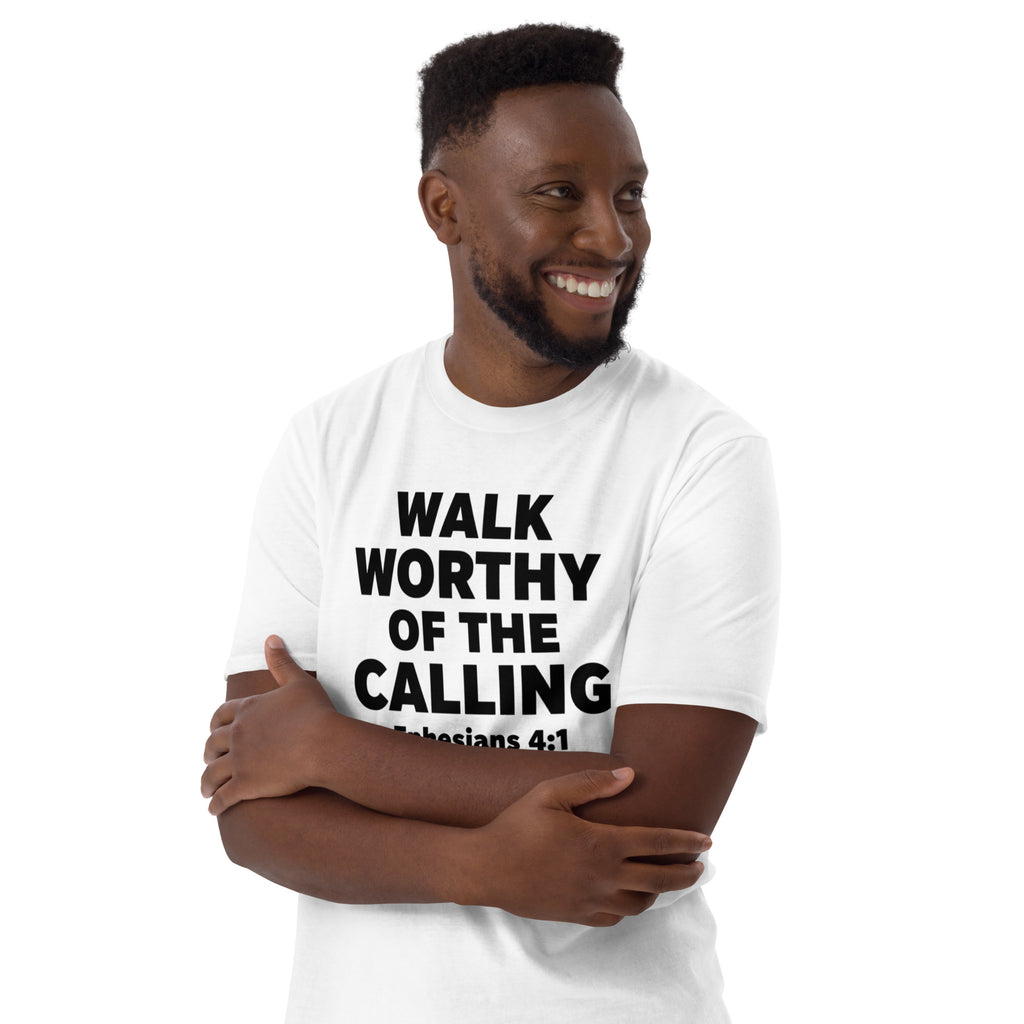 Faith Groomsman T-Shirt | Walk Worthy of the Calling | Christian Wedding Party Tee | Seedandsoulful - Seedandsoulful