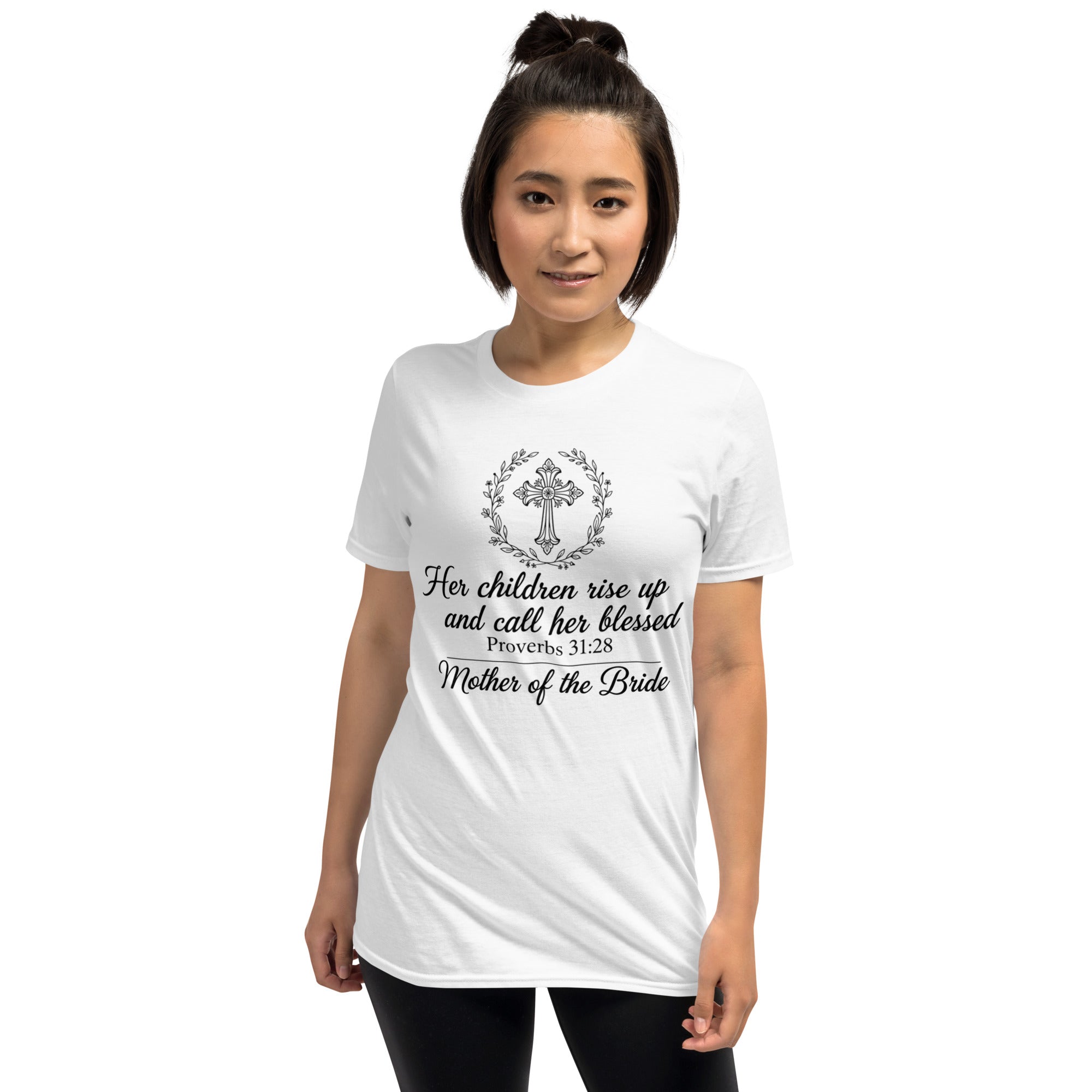 Faith Mother of the Bride T-Shirt | Her Children Rise Up | Christian Bridal Party Tee | Seedandsoulful - Seedandsoulful
