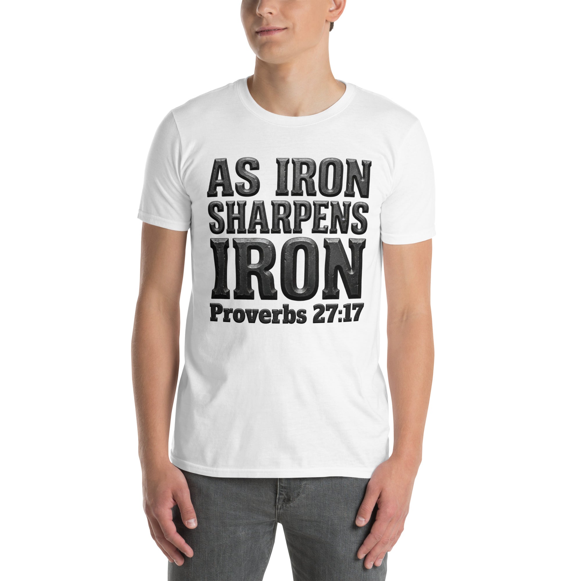 Faith Best Man T-Shirt | As Iron Sharpens Iron | Christian Wedding Party Tee | Seedandsoulful - Seedandsoulful