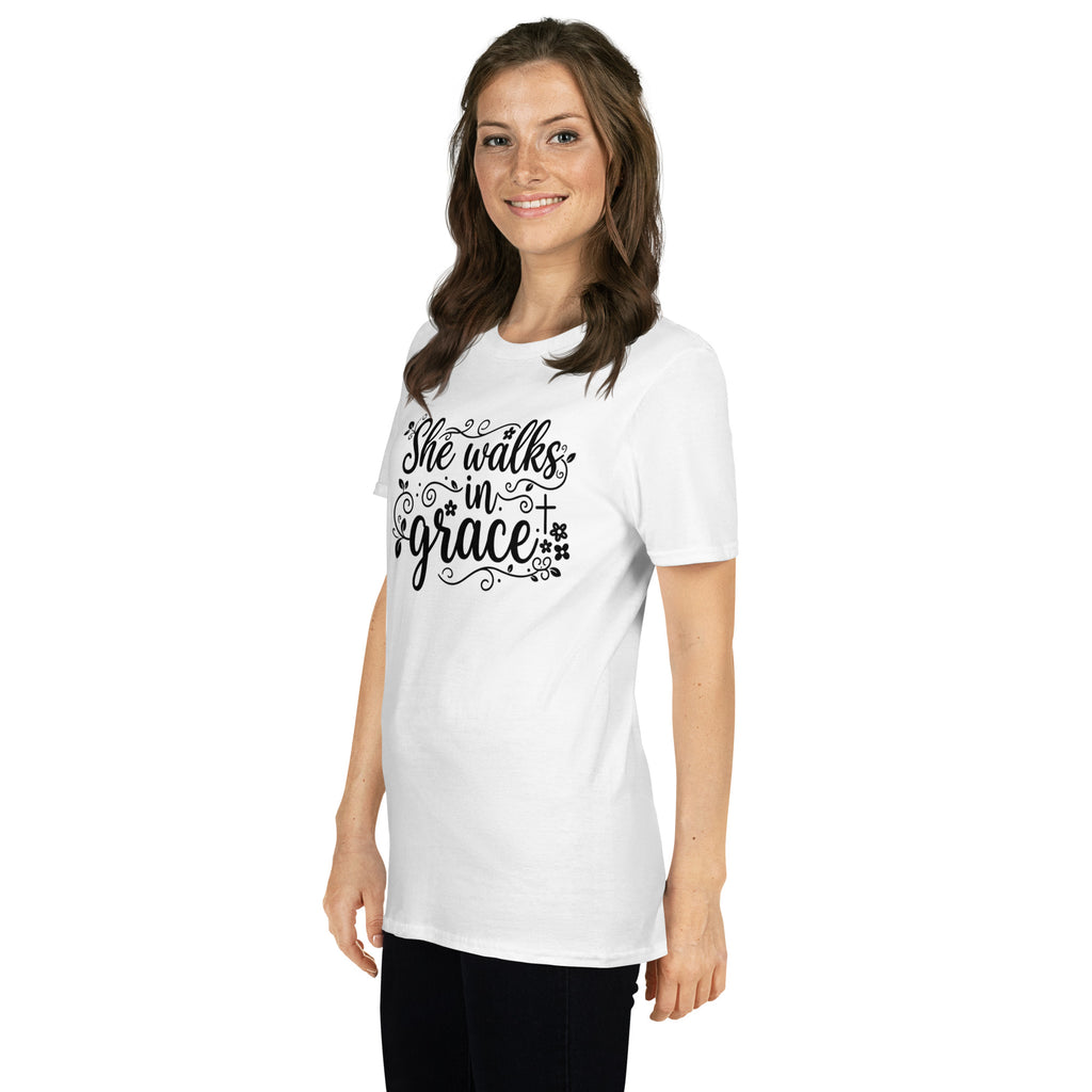 Faith Flower Girl T-Shirt | She Walks in Grace | Youth Sizes | Christian Bridal Party Tee | Seedandsoulful - Seedandsoulful