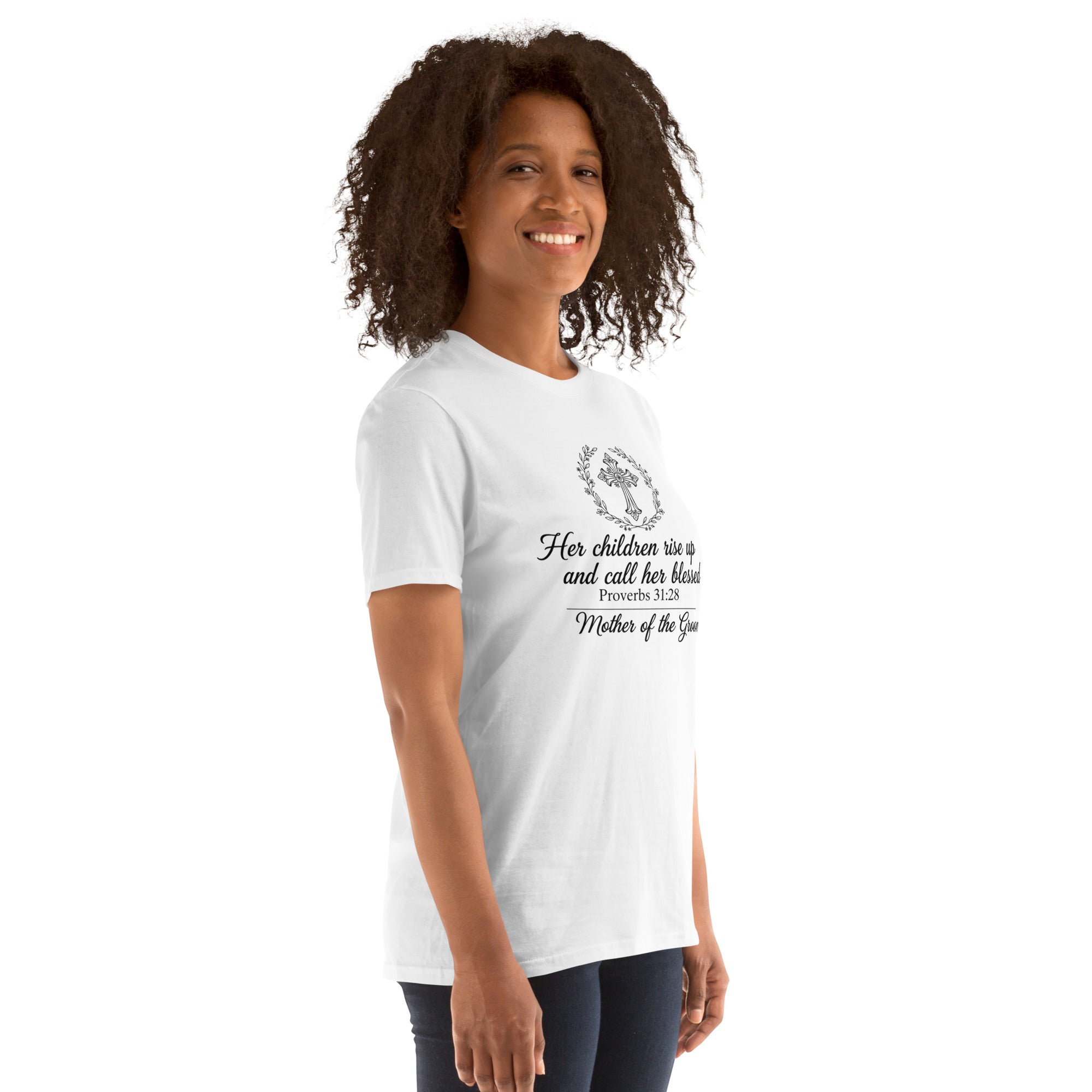 Faith Mother of the Groom T-Shirt | Her Children Rise Up | Christian Bridal Party Tee | Seedandsoulful - Seedandsoulful