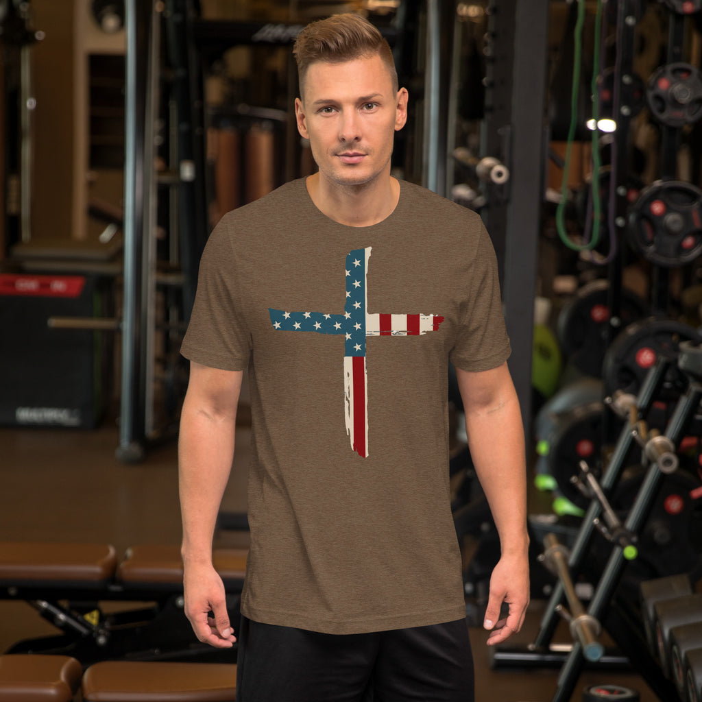 Unisex t-shirt America Cross - Seedandsoulful