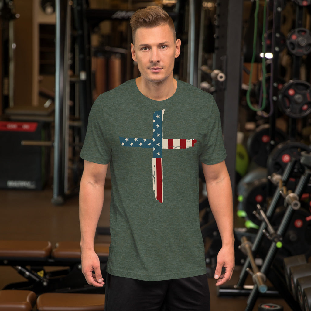 Unisex t-shirt America Cross - Seedandsoulful