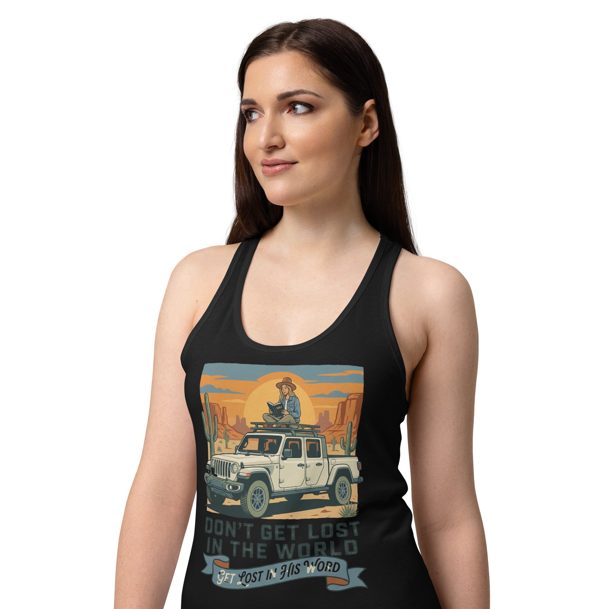 Women's Fitted Faith Racerback Tank | Seedandsoulful Cotton Blend Top - Seedandsoulful