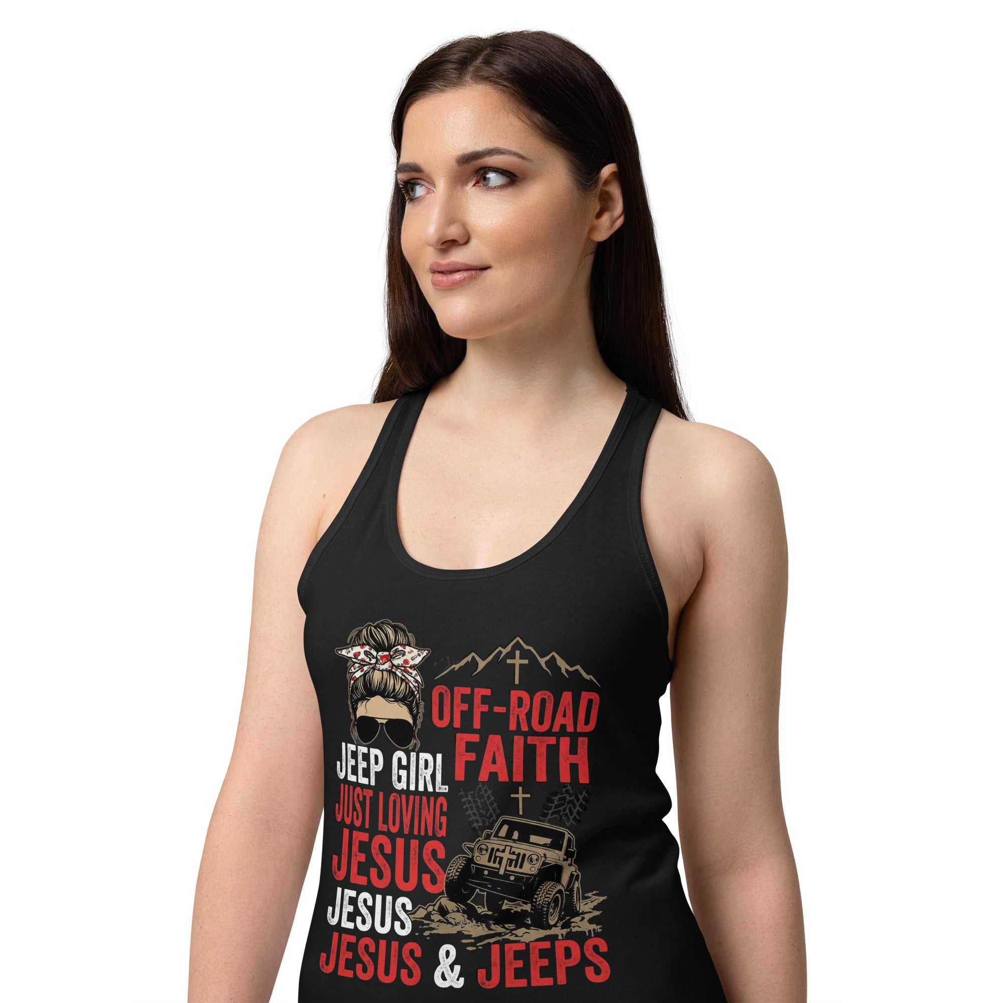 Women's Fitted Faith Racerback Tank | Seedandsoulful Soft Cotton Blend - Seedandsoulful