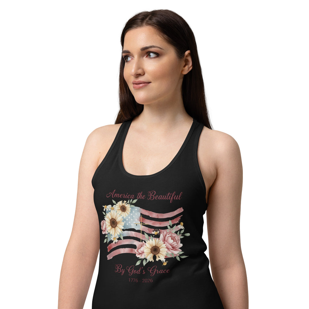 Women’s fitted racerback tank top - Seedandsoulful