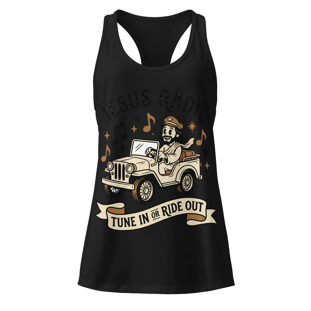 Women's Fitted Faith Racerback Tank | Seedandsoulful Breathable Jersey Top - Seedandsoulful