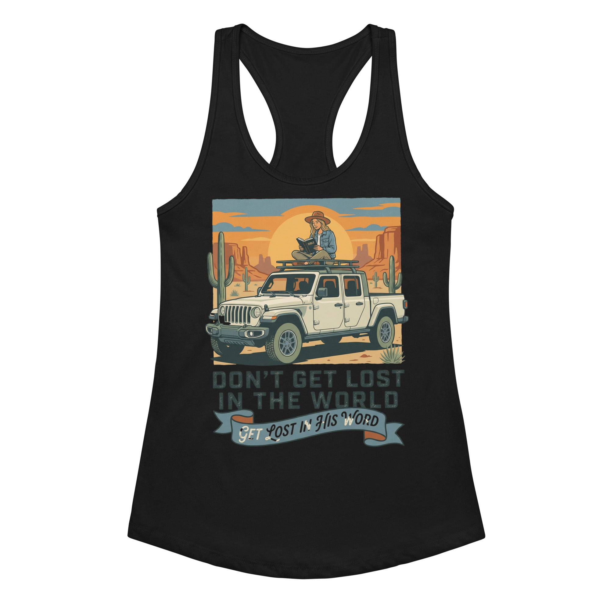 Women's Fitted Faith Racerback Tank | Seedandsoulful Cotton Blend Top - Seedandsoulful