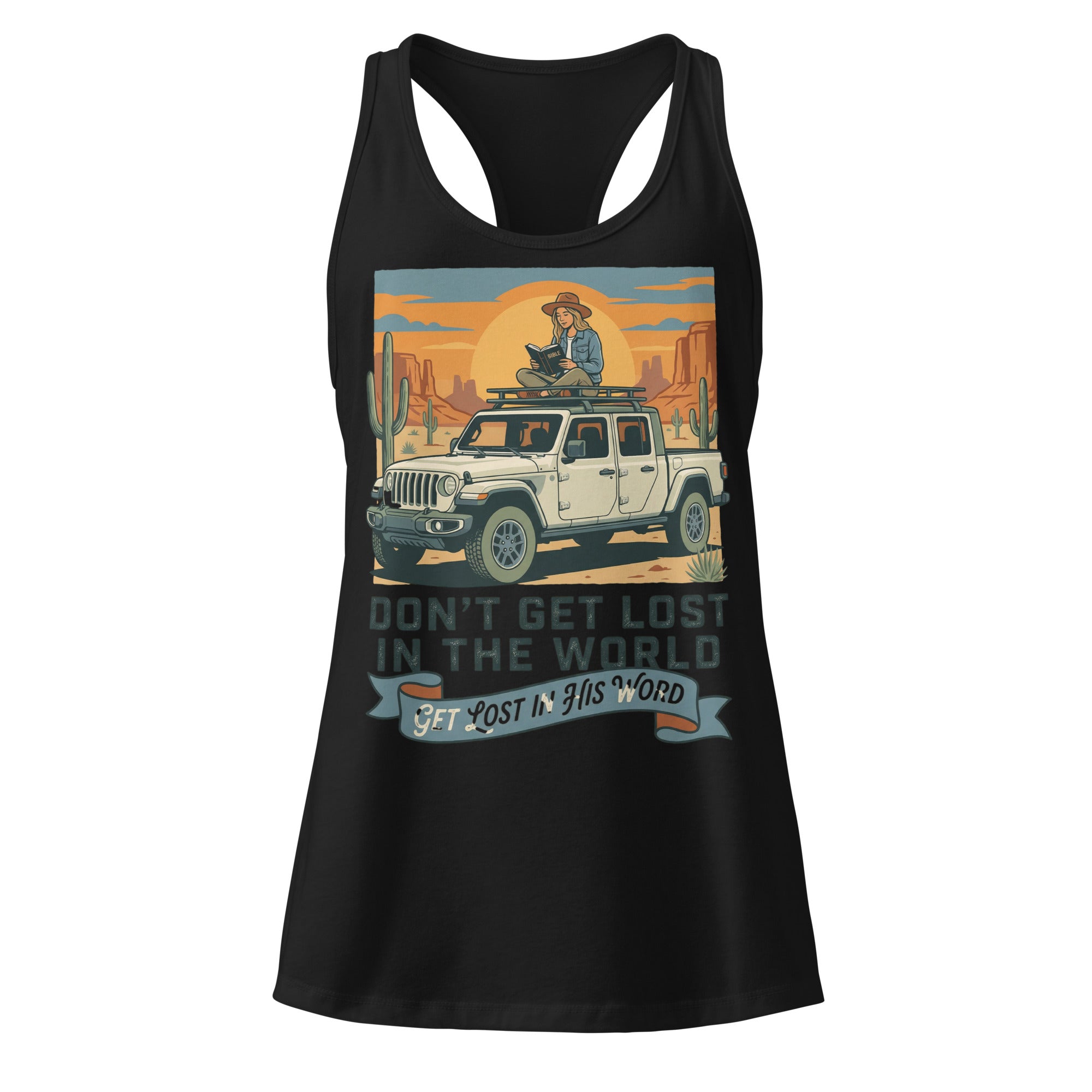 Women's Fitted Faith Racerback Tank | Seedandsoulful Cotton Blend Top - Seedandsoulful