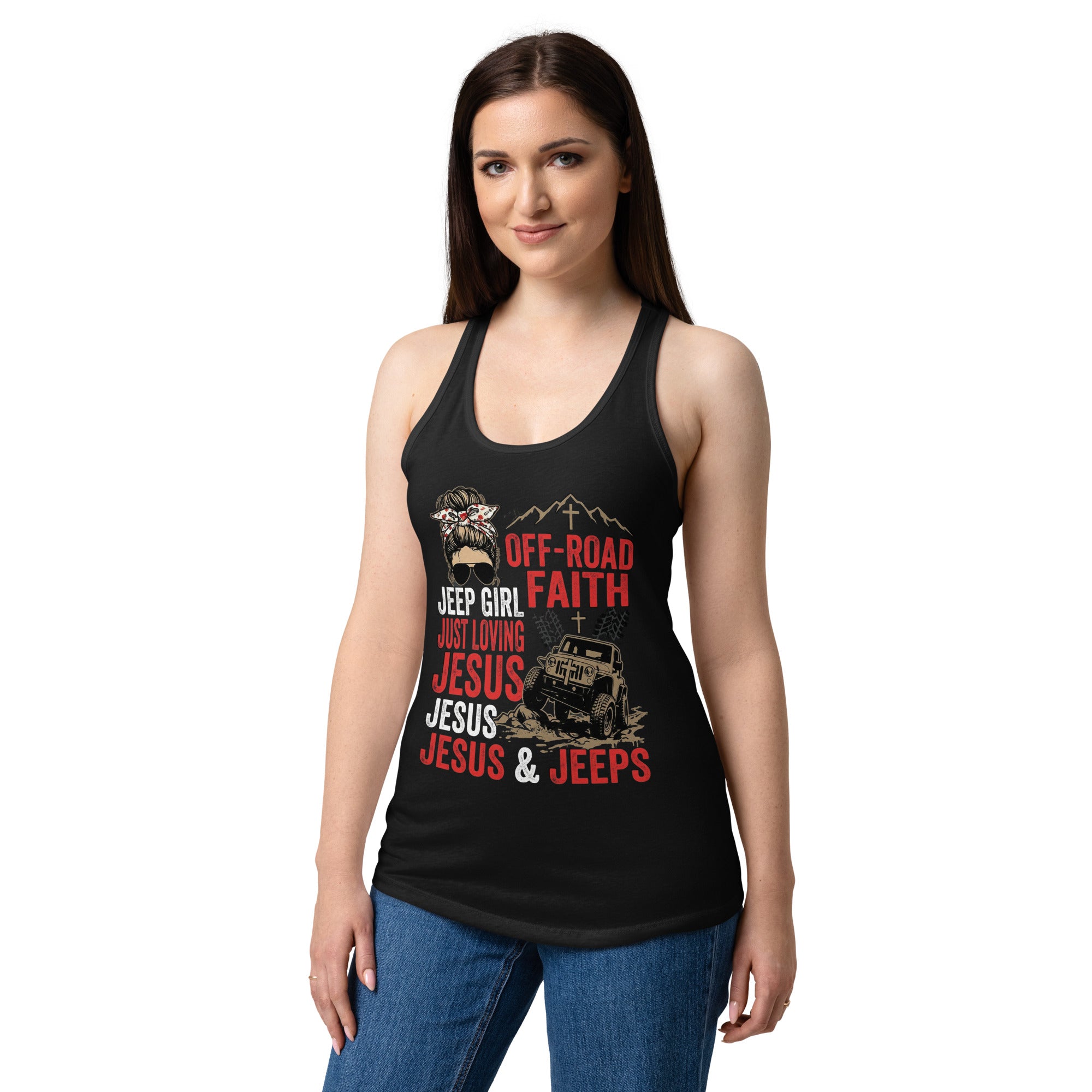 Women's Fitted Faith Racerback Tank | Seedandsoulful Soft Cotton Blend - Seedandsoulful
