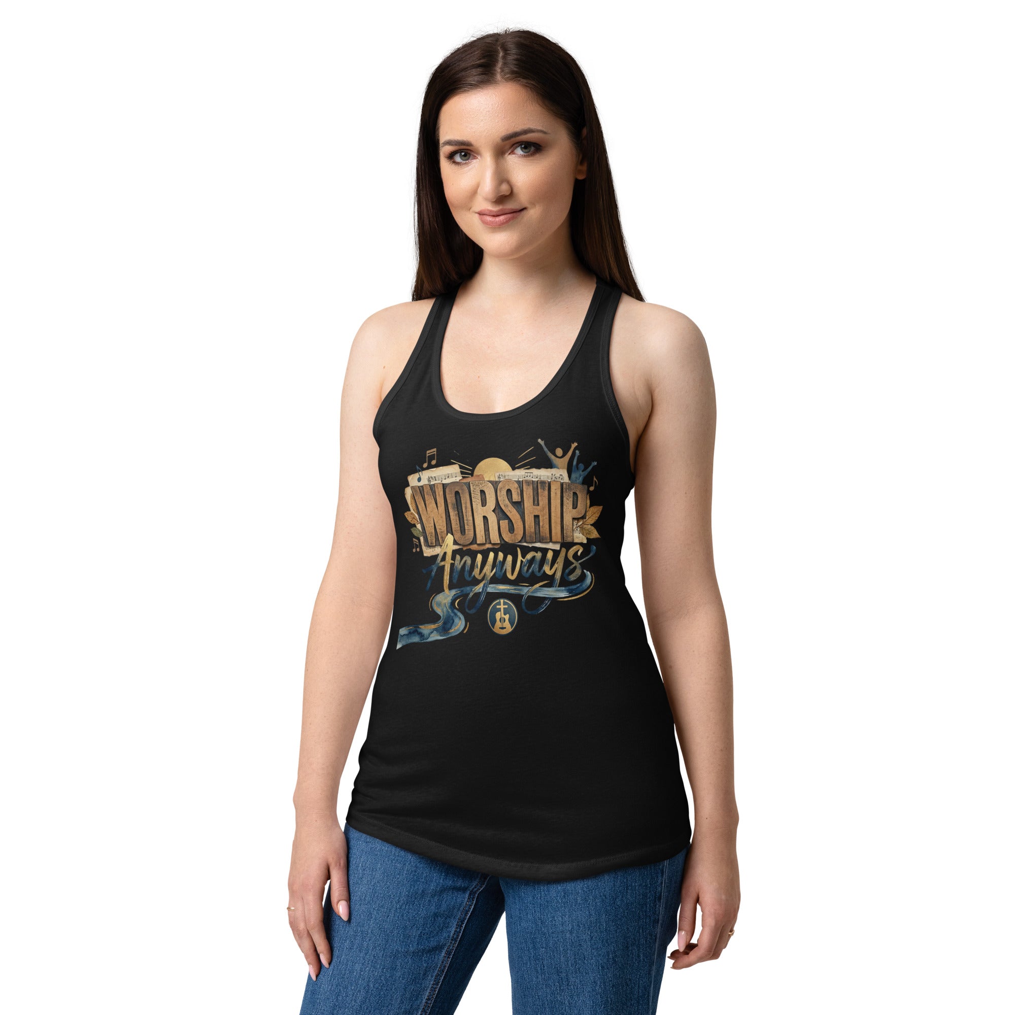 Women’s fitted racerback tank top - Seedandsoulful