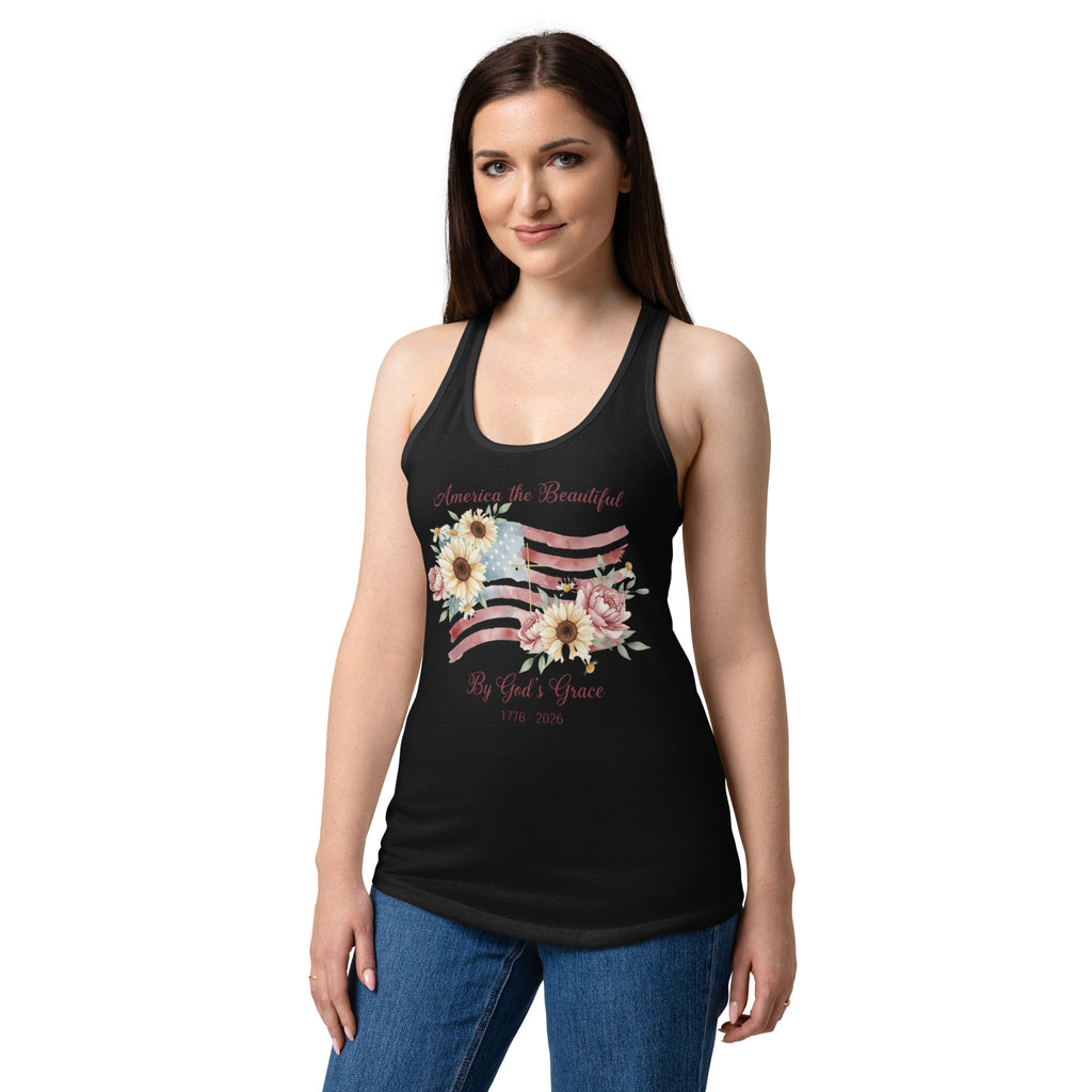 Women’s fitted racerback tank top - Seedandsoulful