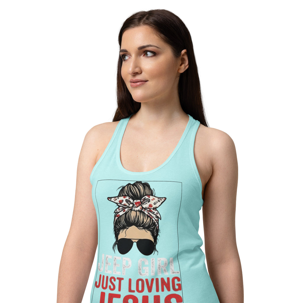 Women's Fitted Faith Racerback Tank | Seedandsoulful Soft Jersey Top - Seedandsoulful