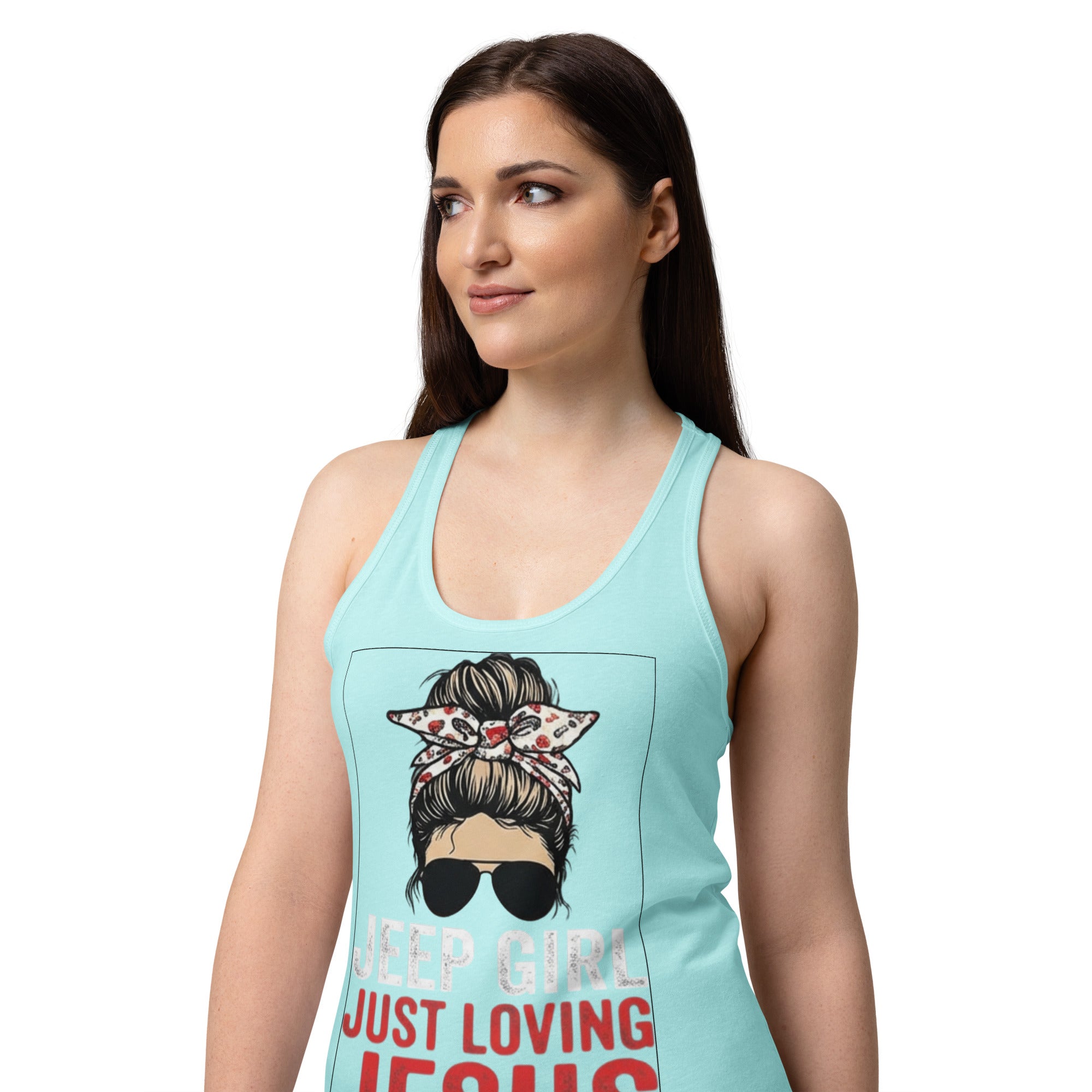 Women's Fitted Faith Racerback Tank | Seedandsoulful Soft Jersey Top - Seedandsoulful