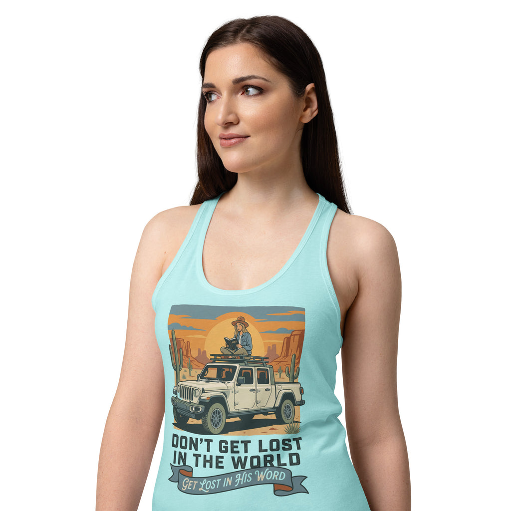 Women's Fitted Faith Racerback Tank | Seedandsoulful Cotton Blend Top - Seedandsoulful