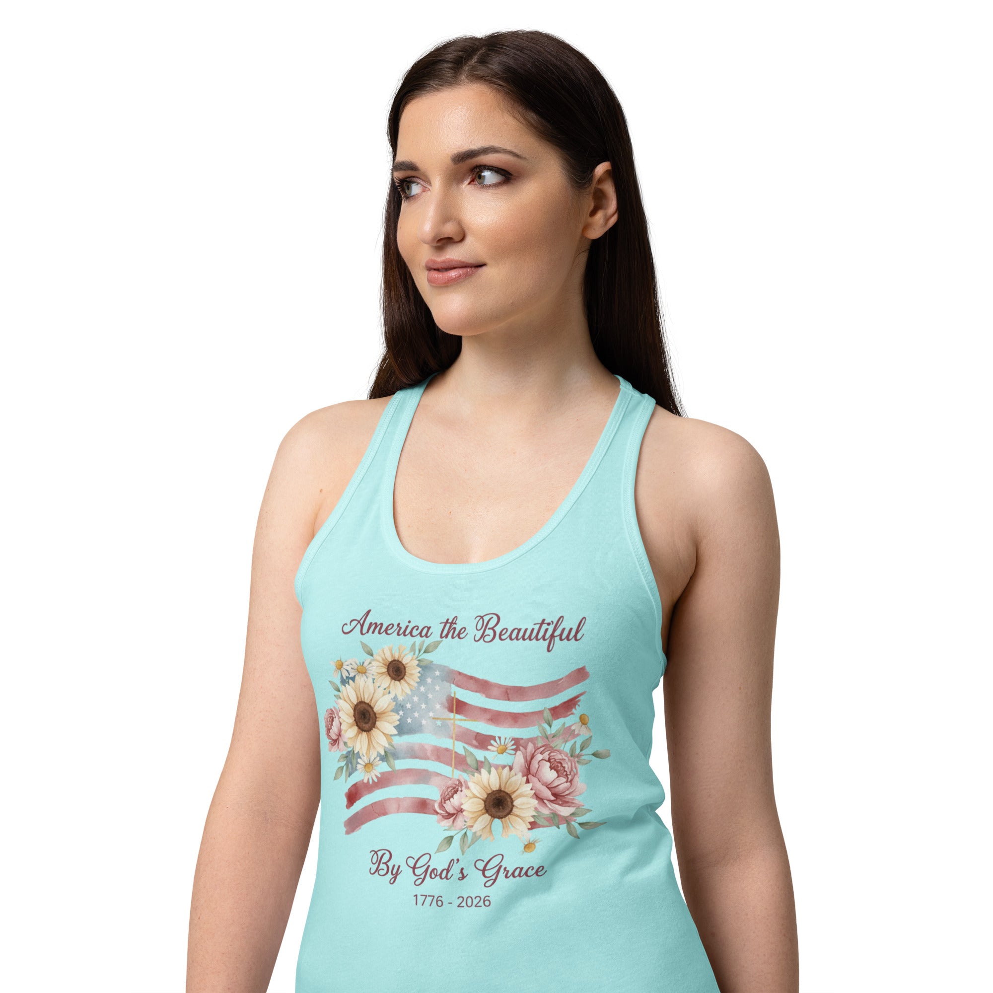 Women’s fitted racerback tank top - Seedandsoulful