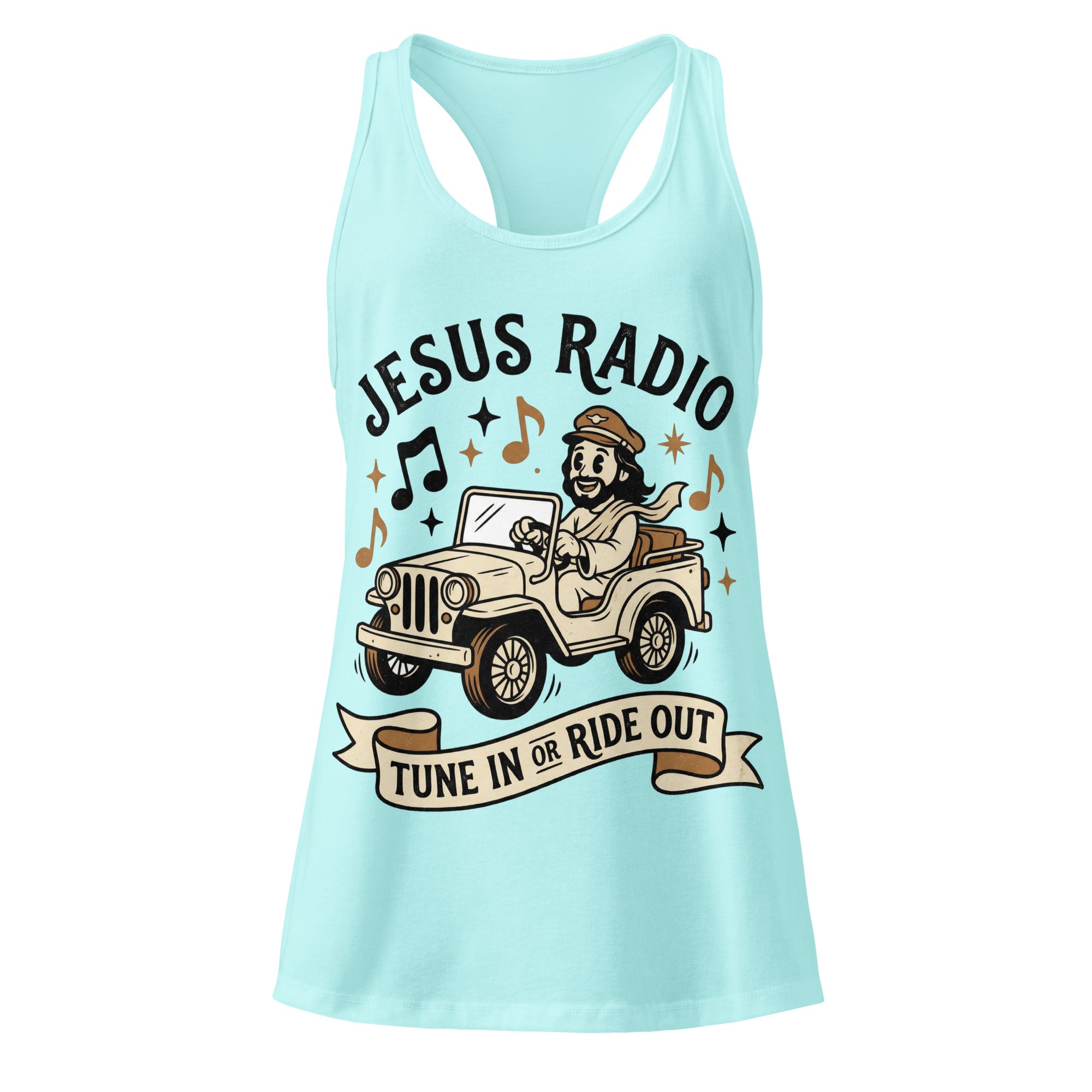 Women's Fitted Faith Racerback Tank | Seedandsoulful Breathable Jersey Top - Seedandsoulful