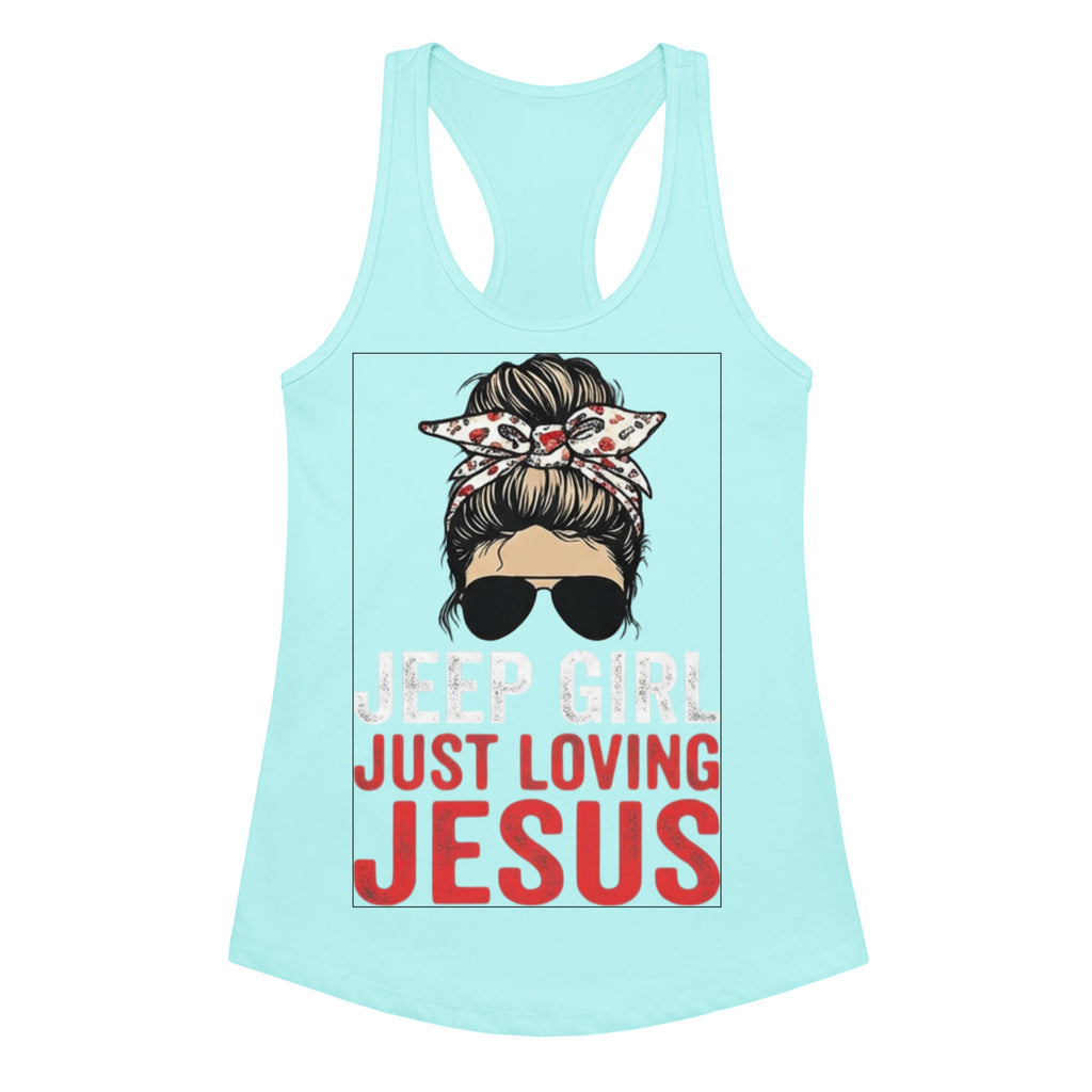 Women's Fitted Faith Racerback Tank | Seedandsoulful Soft Jersey Top - Seedandsoulful