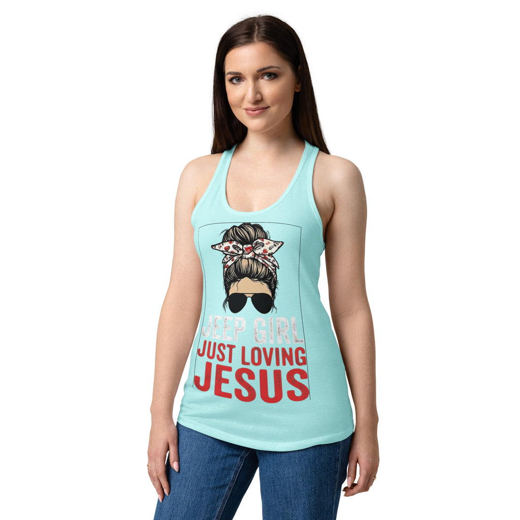 Women's Fitted Faith Racerback Tank | Seedandsoulful Soft Jersey Top - Seedandsoulful