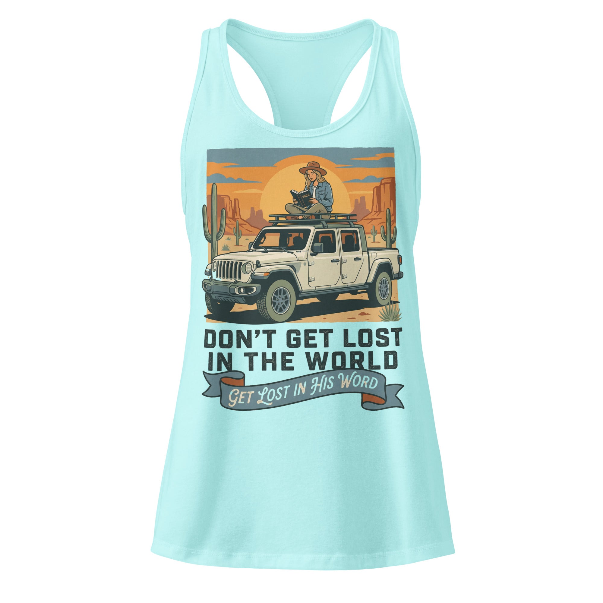 Women's Fitted Faith Racerback Tank | Seedandsoulful Cotton Blend Top - Seedandsoulful