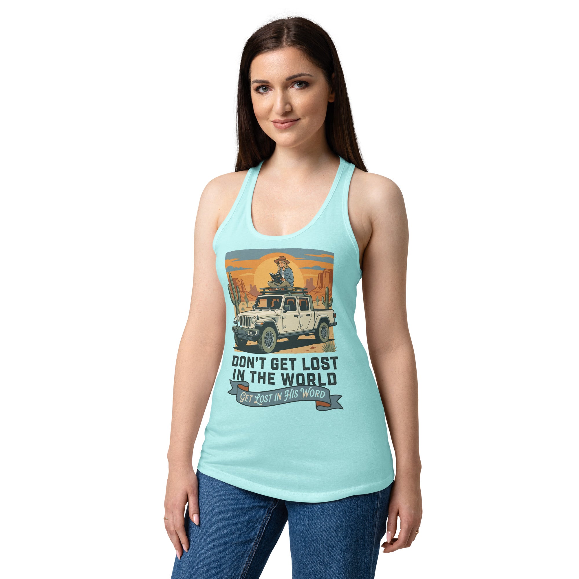 Women's Fitted Faith Racerback Tank | Seedandsoulful Cotton Blend Top - Seedandsoulful