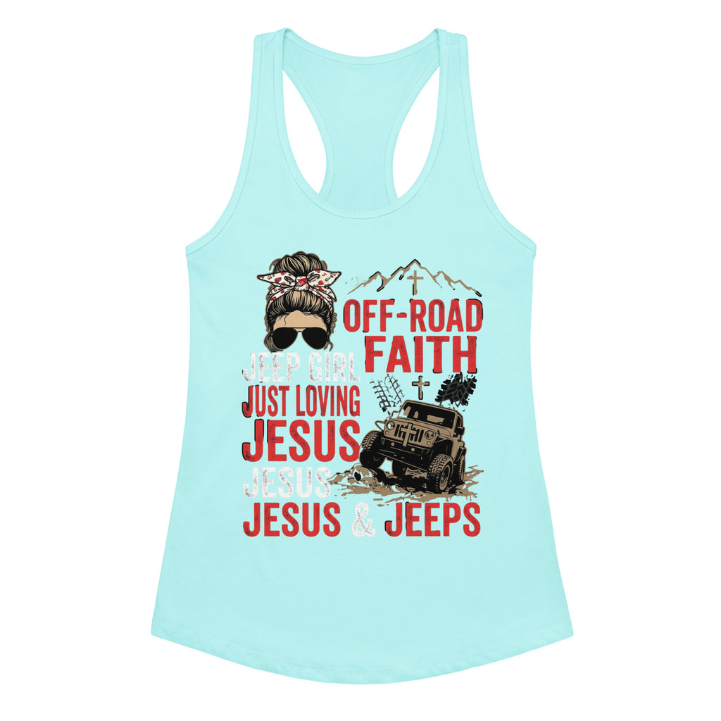 Women's Fitted Faith Racerback Tank | Seedandsoulful Soft Cotton Blend - Seedandsoulful