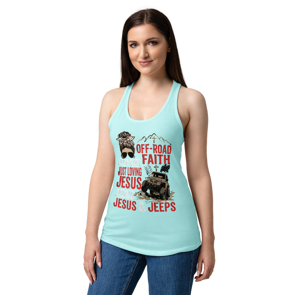 Women's Fitted Faith Racerback Tank | Seedandsoulful Soft Cotton Blend - Seedandsoulful