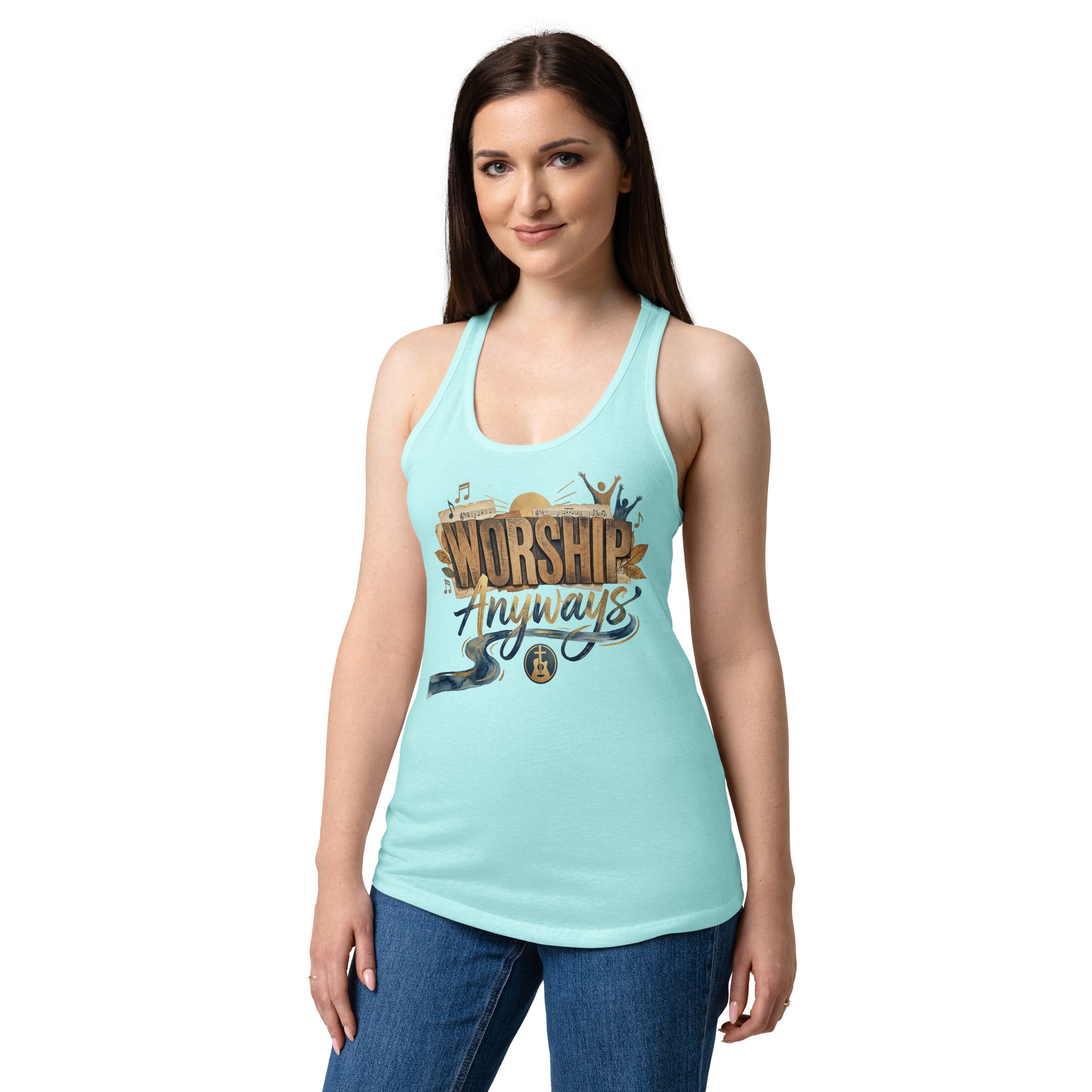 Women’s fitted racerback tank top - Seedandsoulful
