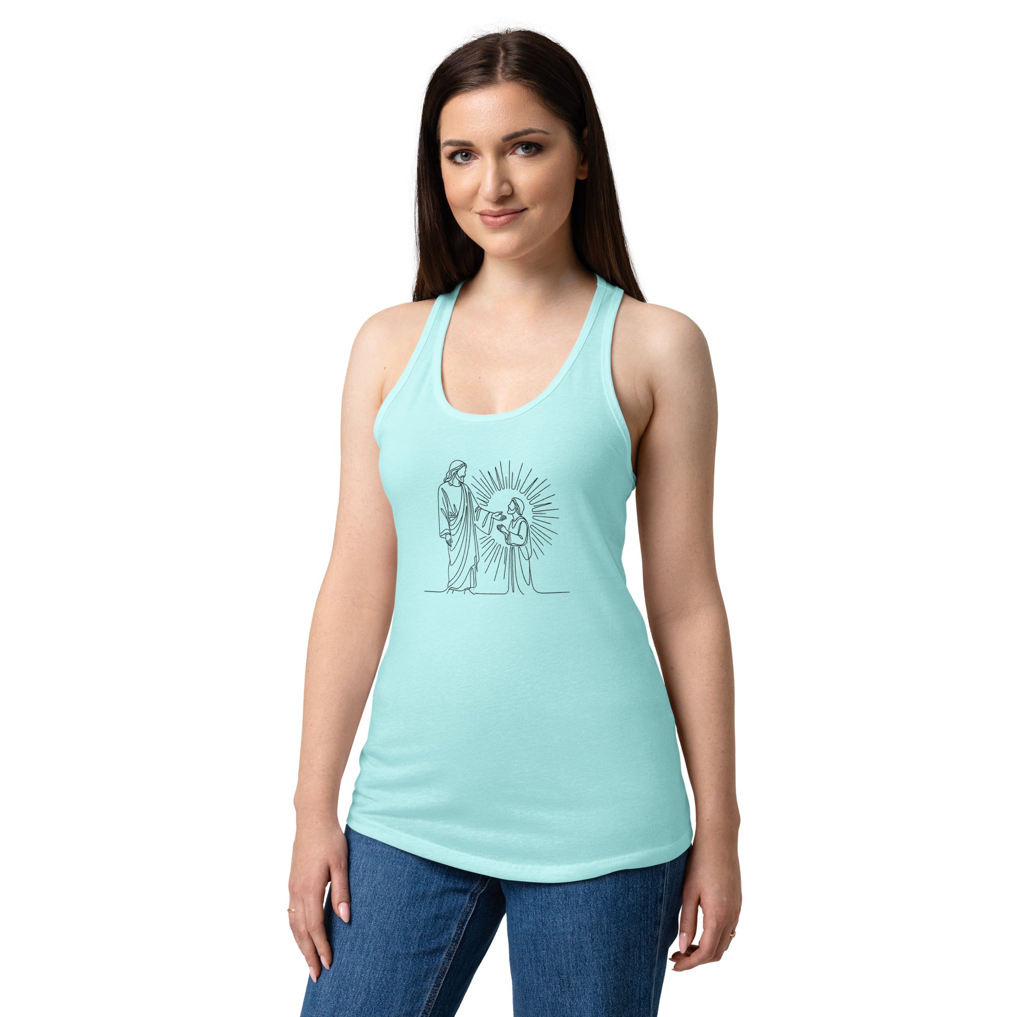 Women’s fitted racerback tank top - Seedandsoulful