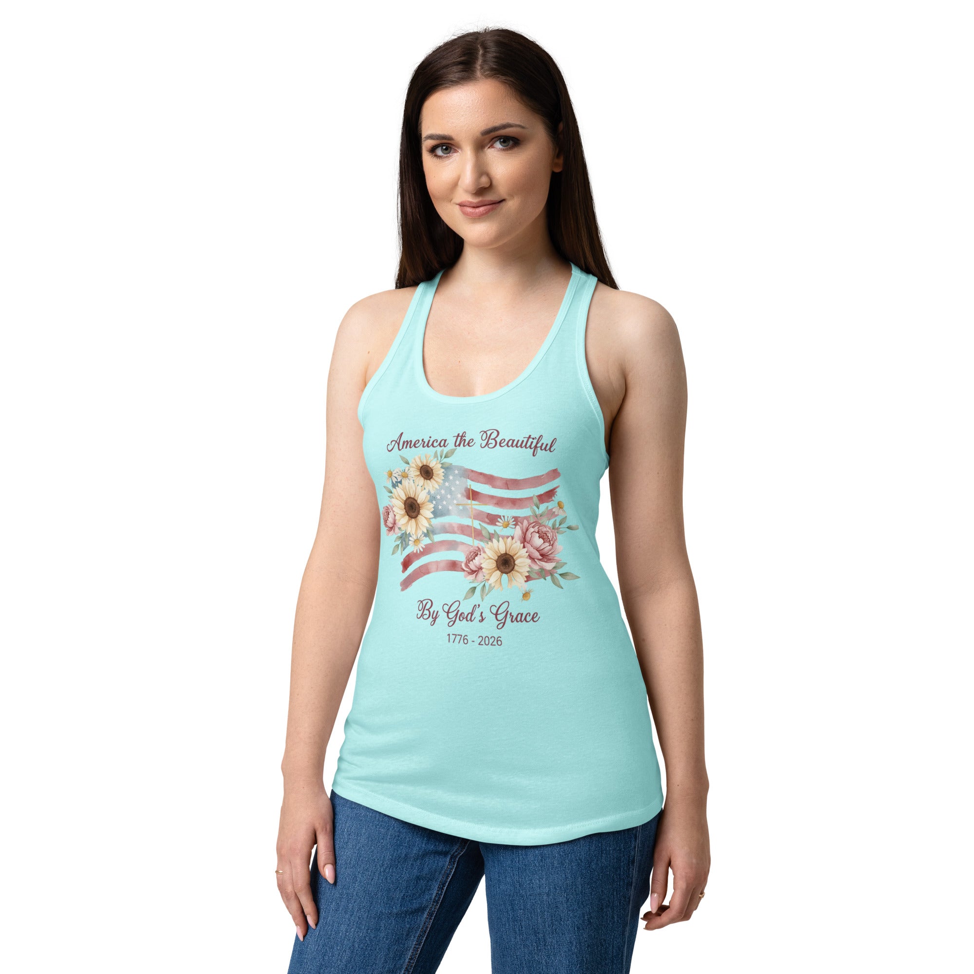 Women’s fitted racerback tank top - Seedandsoulful