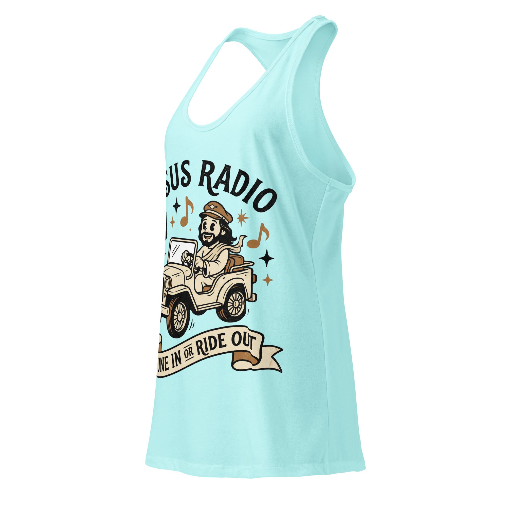 Women's Fitted Faith Racerback Tank | Seedandsoulful Breathable Jersey Top - Seedandsoulful