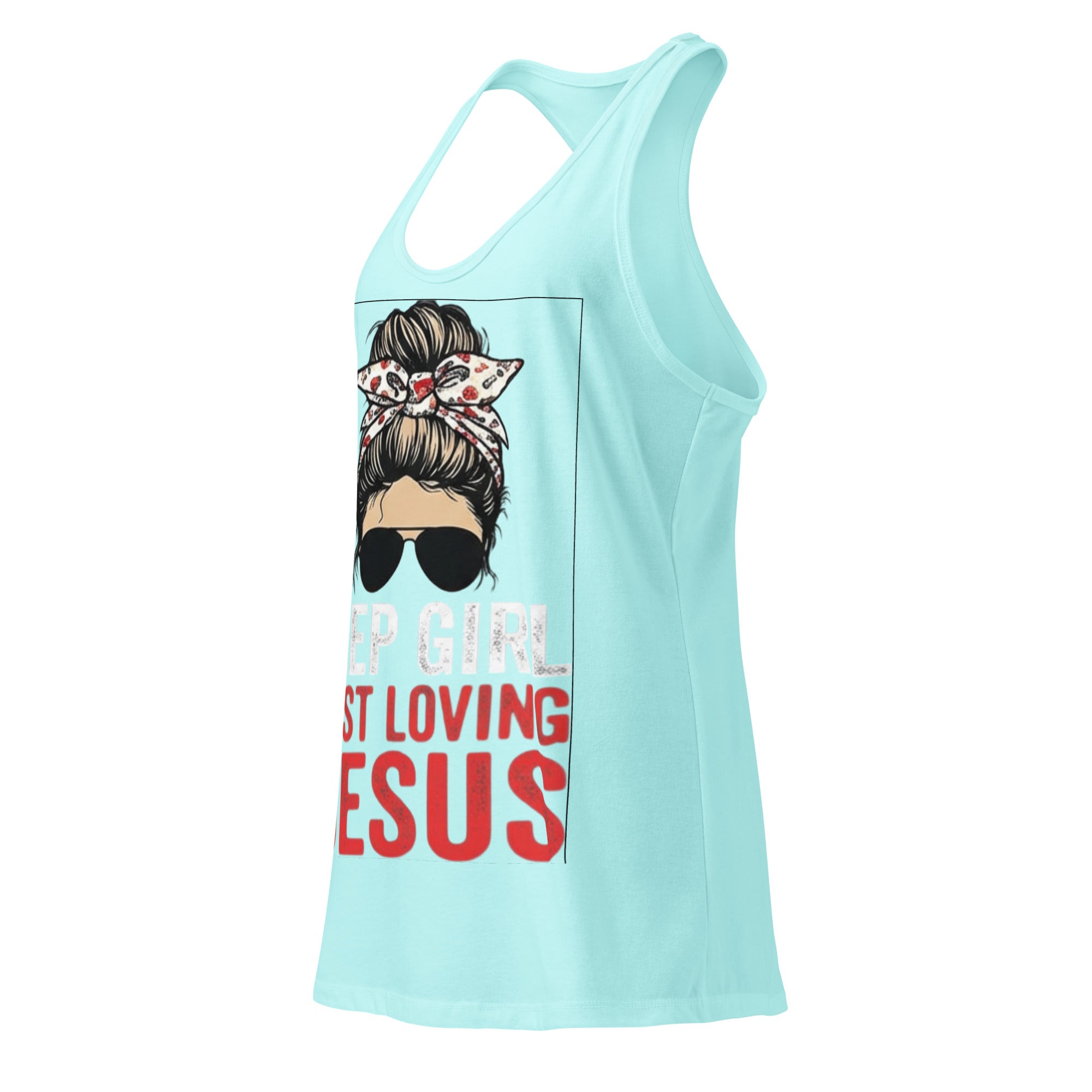 Women's Fitted Faith Racerback Tank | Seedandsoulful Soft Jersey Top - Seedandsoulful