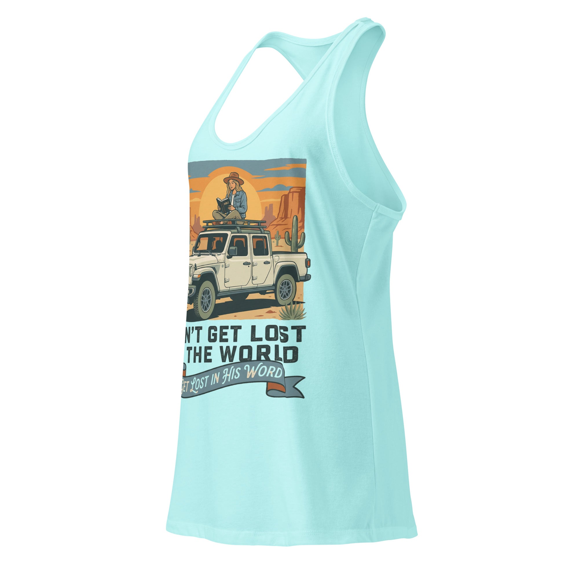 Women's Fitted Faith Racerback Tank | Seedandsoulful Cotton Blend Top - Seedandsoulful