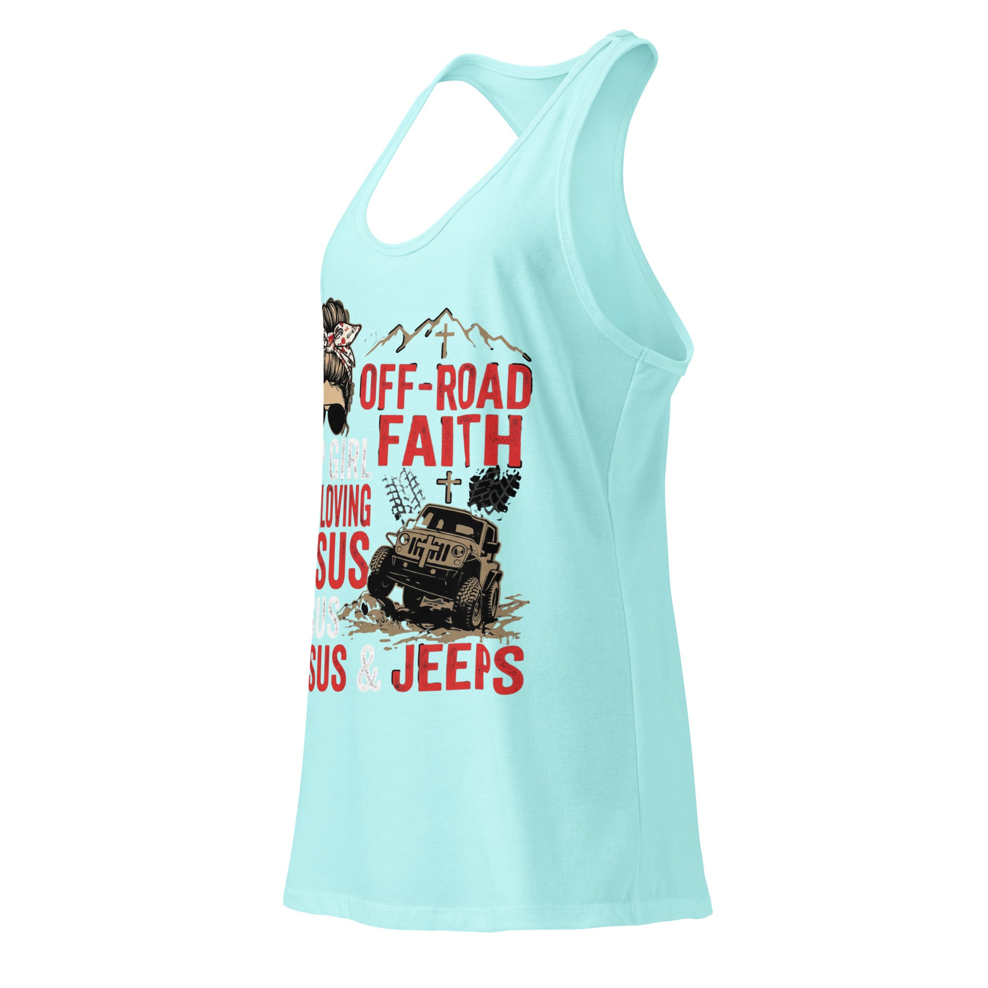 Women's Fitted Faith Racerback Tank | Seedandsoulful Soft Cotton Blend - Seedandsoulful