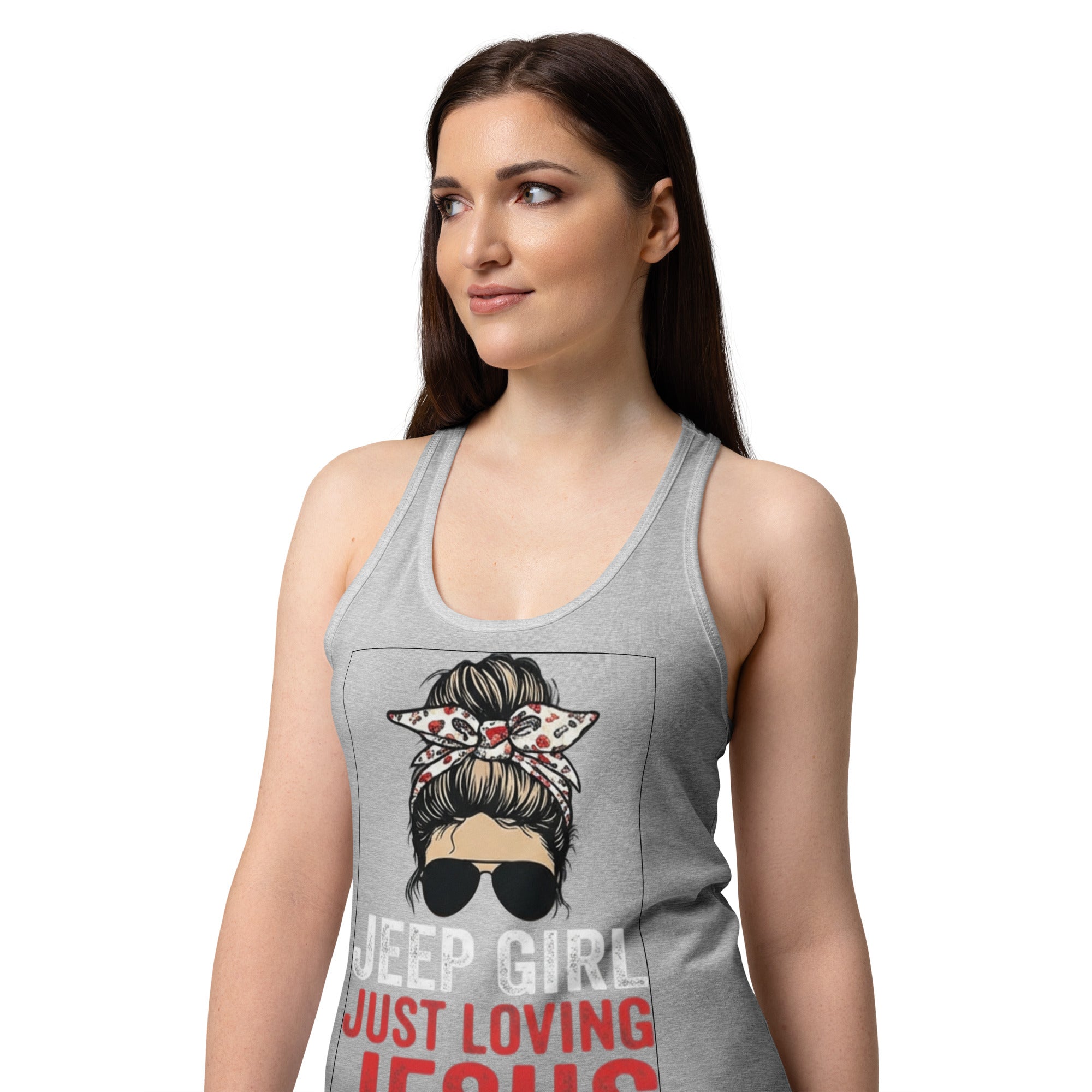 Women's Fitted Faith Racerback Tank | Seedandsoulful Soft Jersey Top - Seedandsoulful