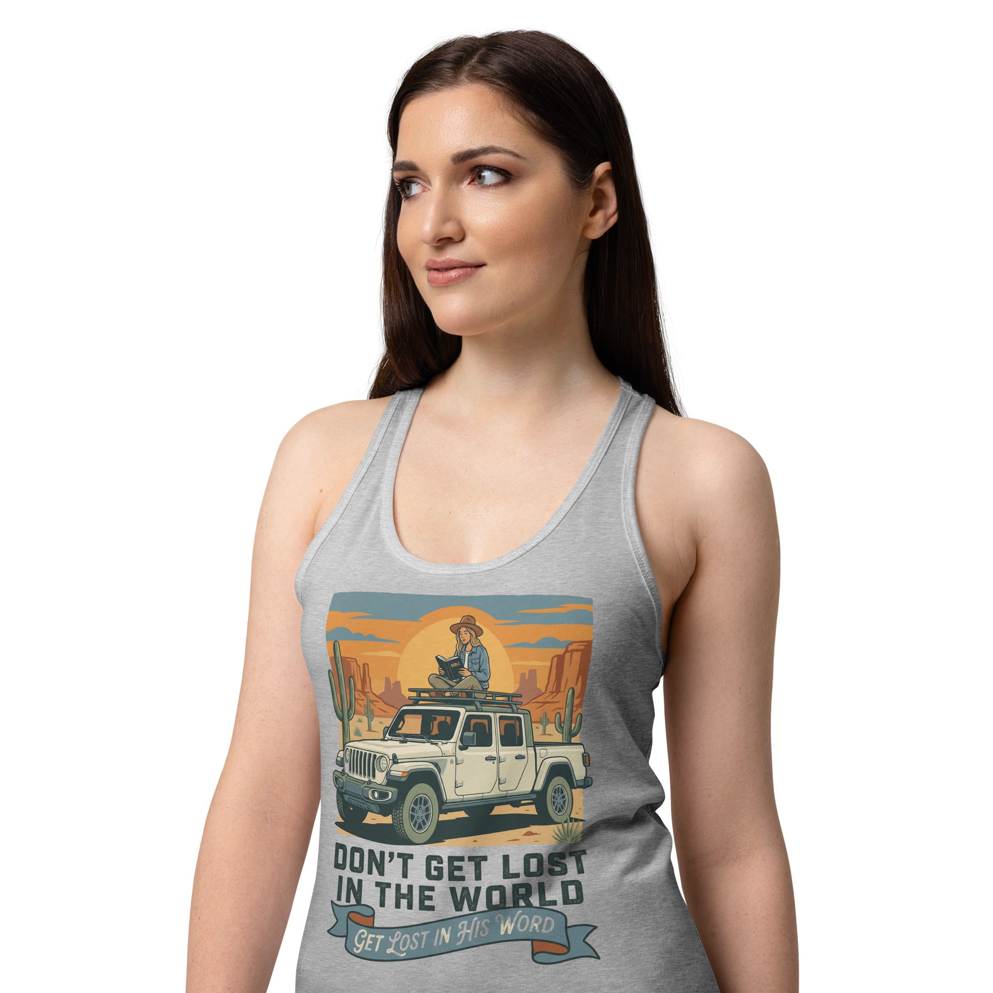 Women's Fitted Faith Racerback Tank | Seedandsoulful Cotton Blend Top - Seedandsoulful