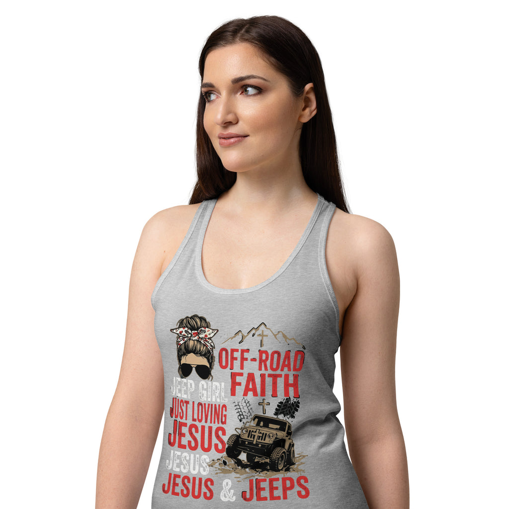 Women's Fitted Faith Racerback Tank | Seedandsoulful Soft Cotton Blend - Seedandsoulful