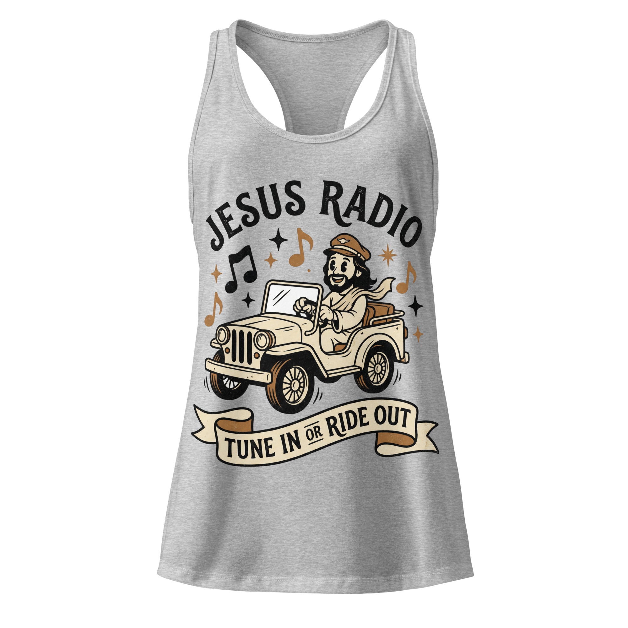Women's Fitted Faith Racerback Tank | Seedandsoulful Breathable Jersey Top - Seedandsoulful