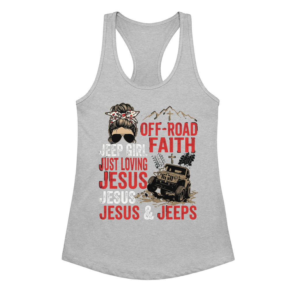 Women's Fitted Faith Racerback Tank | Seedandsoulful Soft Cotton Blend - Seedandsoulful