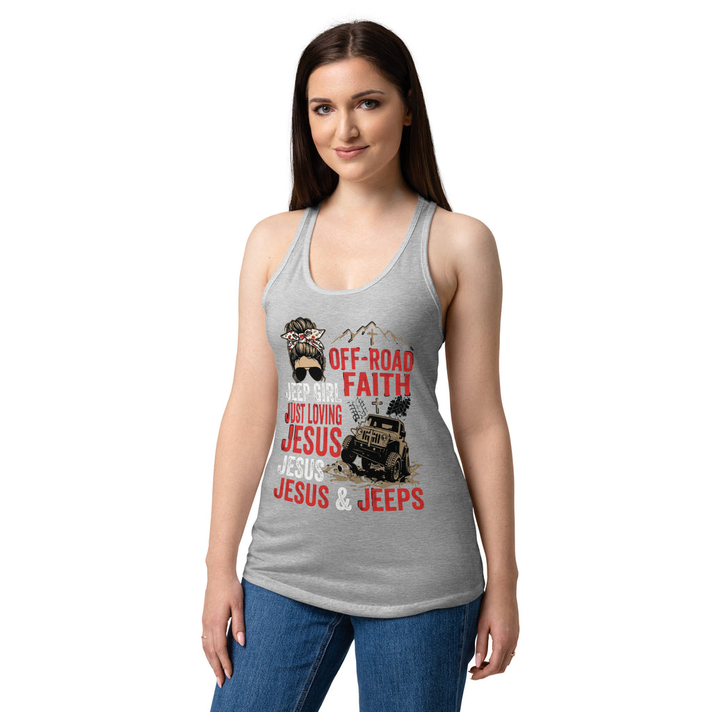 Women's Fitted Faith Racerback Tank | Seedandsoulful Soft Cotton Blend - Seedandsoulful