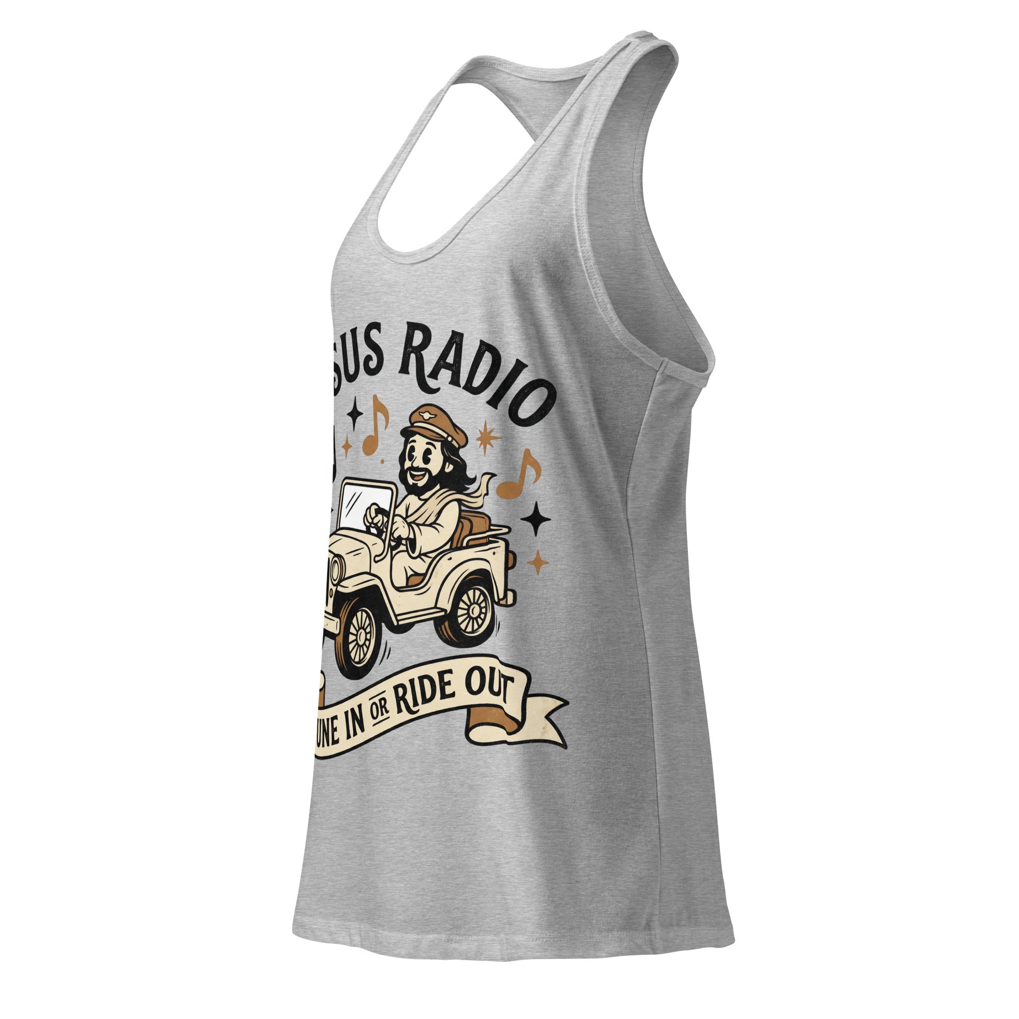 Women's Fitted Faith Racerback Tank | Seedandsoulful Breathable Jersey Top - Seedandsoulful