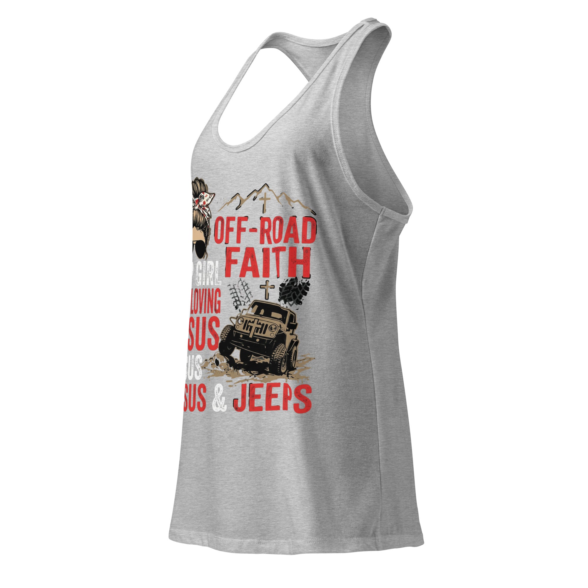 Women's Fitted Faith Racerback Tank | Seedandsoulful Soft Cotton Blend - Seedandsoulful